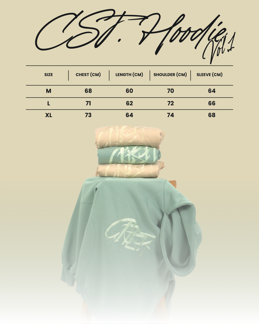 CST HOODIE (Creamy beige)