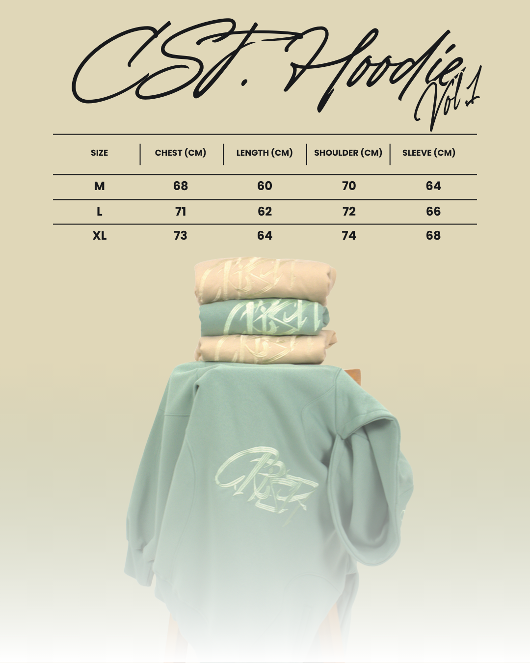 CST HOODIE (Creamy beige)